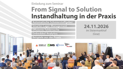 From Signal to Solution: Instandhaltung in der Praxis am 24.11.2026 in Graz