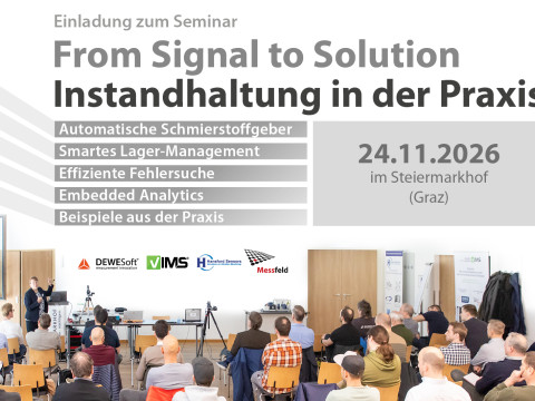From Signal to Solution: Instandhaltung in der Praxis am 24.11.2026 in Graz